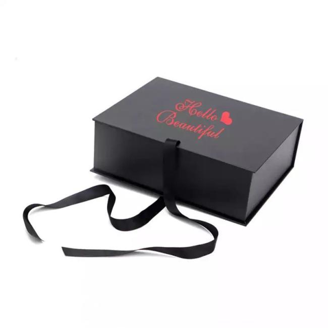 Custom Printed Packaging Paper Magnetic Folding Foldable Gift Box for Cosmetic Tea Coffee Perfume Jewellery Wig Human Hair Extension
