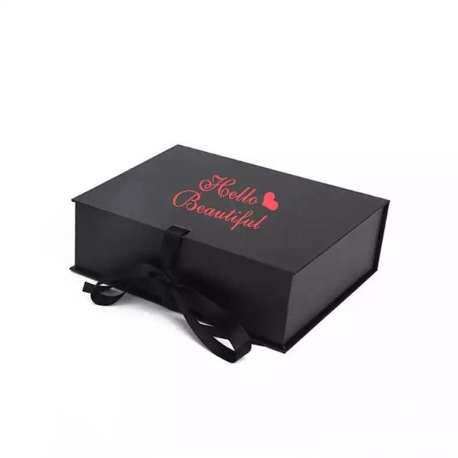 Custom Printed Packaging Paper Magnetic Folding Foldable Gift Box for Cosmetic Tea Coffee Perfume Jewellery Wig Human Hair Extension
