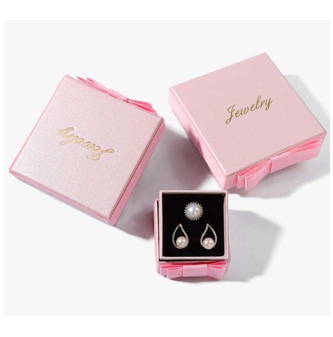 Deluxe Style Rigid Black Cardboard Necklace Packaging Paper Box
