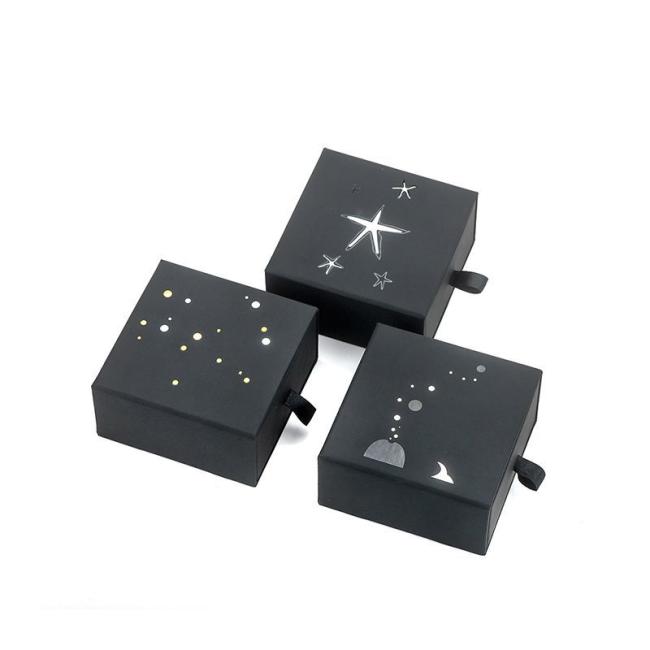 Wholesale Custom Classic Gold Stamping Paper Gift Jewelry Packaging Boxes