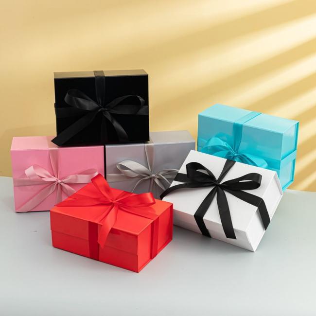 Custom Logo Printed Cosmetic Jewellery Folding Cardboard Box, Christmas Decoration Paper Gift Box
