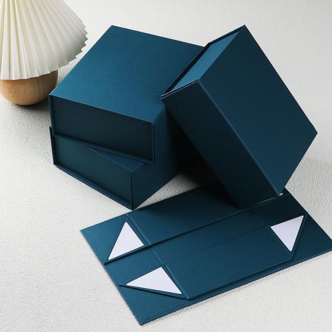 Custom Logo Printed Cosmetic Jewellery Folding Cardboard Box, Christmas Decoration Paper Gift Box