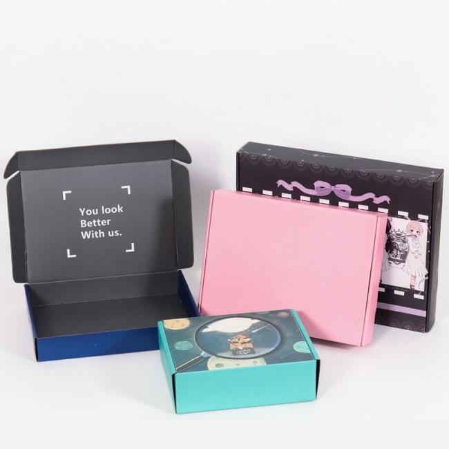 Custom Stock Premium Color Printing Folding Pink Paper Cardboard Corrugated Clothes/Dessert/Cosmetic/Food/Fruit Packaging Packing Carton Gift Shipping Box