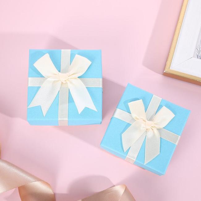 Foam Insert Lid and Base Cardboard Paper Packaging Gift Box, Luxury Ring Necklace Jewelry Box