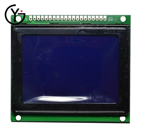 TG12864B-02WWBV display dimensions and mounting details