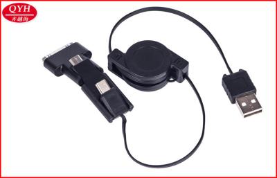 China Cable de teléfono retractable modificado para requisitos particulares de la célula USB2.0 para iPhone4s/Iphone4/iPod/el iPad en venta