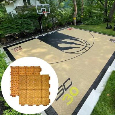China Synthetic Plastic Polypropylene Indoor Court Tiles Outdoor PP Interlocking Tiles CE for sale