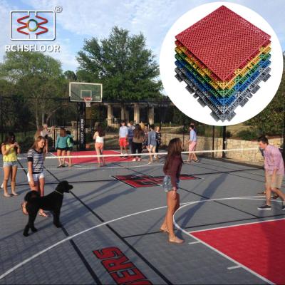 China 1.81cm PP Interlocking Tiles Outdoor Basketball Tiles 315g/ Piece for sale