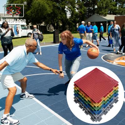 China Non Slip Outdoor Basketball Court Mat 1.81cm polypropylene interlocking tiles for sale