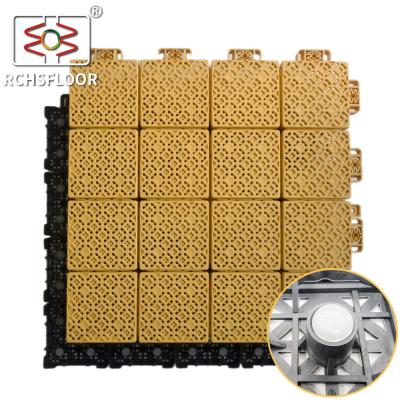 China 340*340mm Backyard Court Tiles PP Tiles For Basketball Court Tennis Court for sale