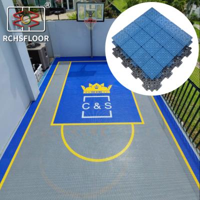 China Customized T-RGS Modular Sport Tiles PP Interlocking Flooring for sale