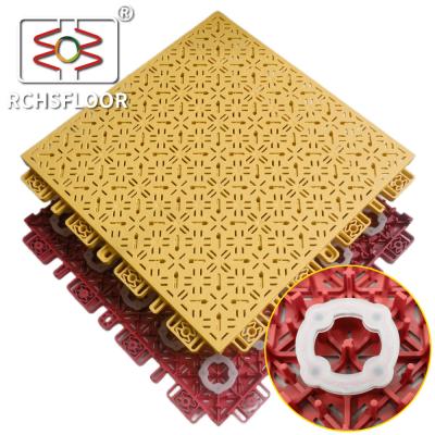 China OEM ODM Basketball Court Plastic Tiles PP Interlocking Flooring CE RoSH for sale