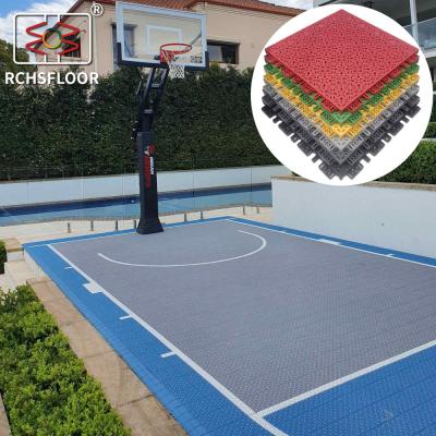 China PP Modular Sport Tiles 340mm*340mm Polypropylene Basketball Court for sale