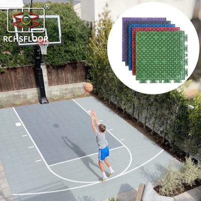 China Slip Resistant Interlocking Backyard Court Tiles Indoor Outdoor Sports Tiles for sale