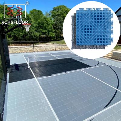 China Interligação de quadra de basquetebol ao ar livre Quadra desportiva azulejos de superfície resistentes aos raios UV à venda