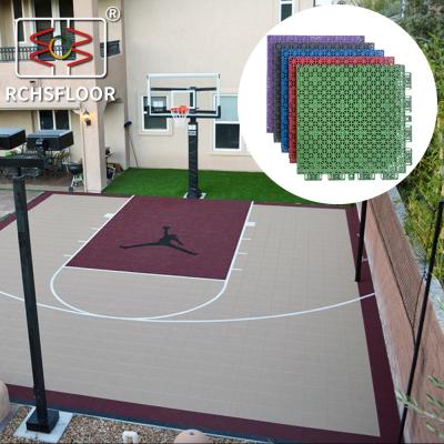 China Interlocking Outdoor Sports Court Tiles Waterproof Polypropylene Basketball Court for sale