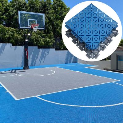 China Intelligent PP Basketball Court Plastic Tiles Temporary Outdoor Sports Tiles for sale