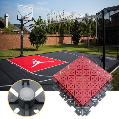 中国 Basketball Court And Pickleball Court Flooring Interlocking Outdoor Sport Tiles 販売のため