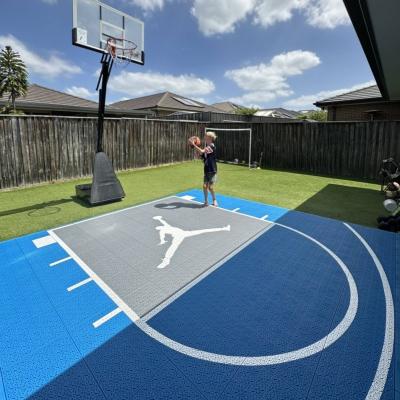 China All weather Pp Modular Outdoor Basketball Court Floor Easy Installed Adjustable Interlocking for sale