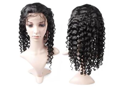 China 150% Density Custom Full Lace Wigs Deep Wave 10  - 28 Inch Natural Color for sale