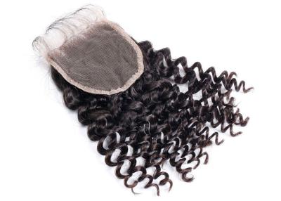 Chine Fermeture pleine d'entrain d'avant de dentelle de cheveux du noir 100 durable sans noeuds ou poux à vendre