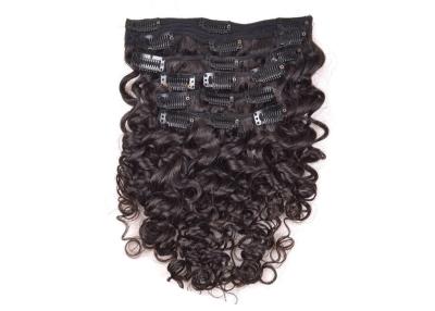 China Lady Clip In Natural Hair Extensions Natural Color Double Machine Weft Long Lasting for sale