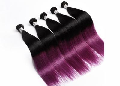 China Purple Remy Human Hair Extensions , No Shedding 100g Remy Hair Extensions for sale