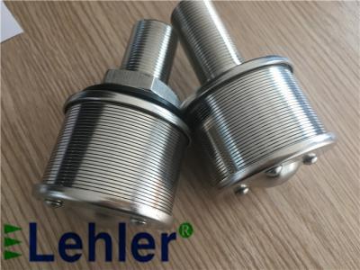 China Length 90mm Water Filter Nozzle , Stainless Steel Nozzle With Uniform Slots for sale
