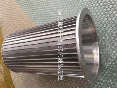 China SS316L V-Shape Wire Wrapped Screen For Lithium Battery Slurry Filtration for sale