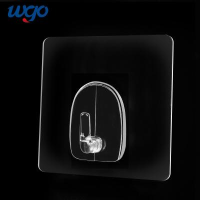 China WGO Self Adhesive PC clear coat hook Heavy Duty For Hanging Coat Towel Kitchen Bathroom Waterproof Rustproof for sale