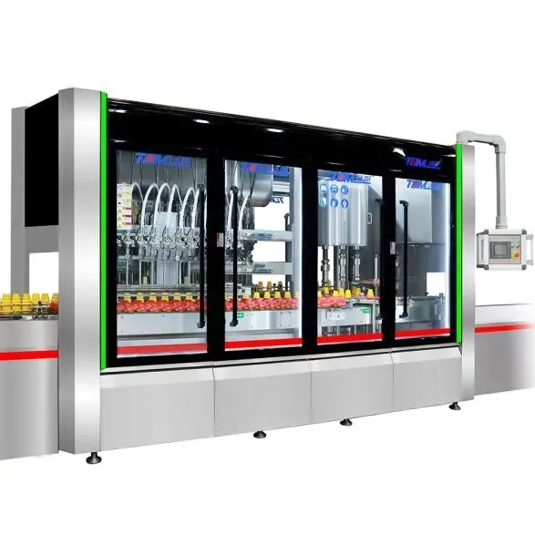 1L-5L Edible Oil Seasoning Oil Sauce Juice Vinegar High Speed Automatic Filling Capping and Packing Machine