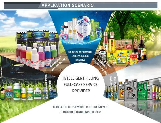 Full Automatic 10ml-100ml Pesticide Rotary Tracking High Speed Filling Line