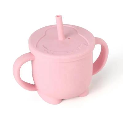 China LFGB Odorless Silicone Kitchen Product Baby Cup With Handles Leakproof for sale