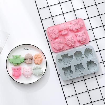 중국 3D 동물 실리콘 곰팡이 테마 베이킹 곰팡이 트레이 초콜릿 케이크 디저트 사탕 모스 페이스트리 DIY 베이킹 도구 판매용