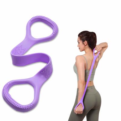 China Figura 8 Banda de resistência de fitness Braço para trás Exercício de ombro Elastic Rope Stretch Banda de fitness para fisioterapia Yoga à venda
