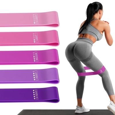 China Silicone Resistance Loop Exercise Band For Home Fitness Elastic Workout 5pcs Bands for sale