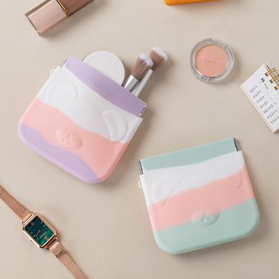 China Mini Silicone Cosmetic Bag Washable Odorless Multi Function for sale