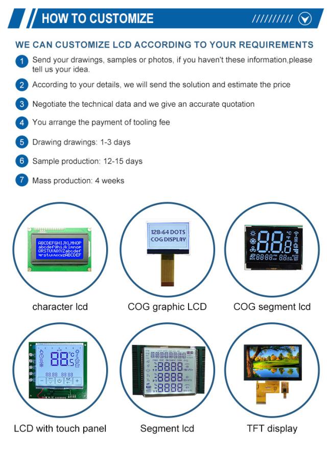 Custom TN HTN STN FSTN VA LCD Display for Water Meter with Wide Operating Temperature and Customizable View Direction 3