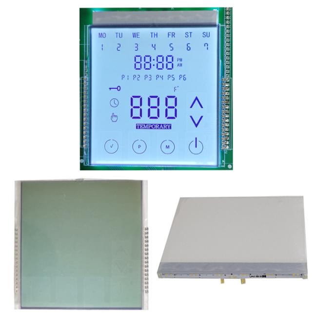 China LCD Manufacturer Custom FSTN White Backlight Touch Screen Display For Temperature Thermostat 2