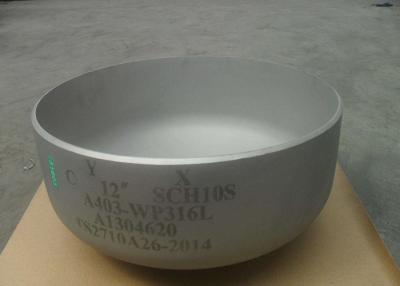 China Sch 10 WP Stainless Steel Pipe Caps , 316 / 316L Weld On Steel Pipe Caps for sale