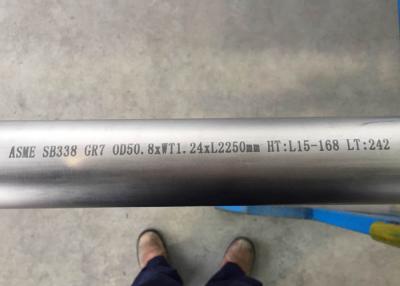 China Superficie pulida tubo Titanium inconsútil OD 3m m - 114m m de la aleación del Ti Gr2 de ASTM B338 en venta