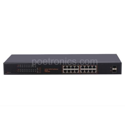 China Unmanaged Network Switch 2+16 port (Gigabit SFP Slots & RJ45) 48Gbps Bandwidth for sale