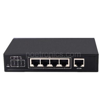 China POE-S104F 4 Port IEEE 802.3af 10/100Mbps 15.4W POE Switch (60W External Power) for sale