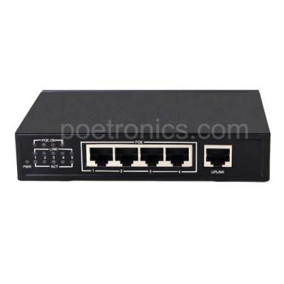 China POE-S104T 4 Port IEEE 802.3at 10/100Mbps 30W POE Switch (96W External Power Supply) for sale