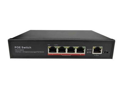 China POE-S1004FB(4FE+1FE)_4 Port 10/100Mbps IEEE802.3af/at PoE Switch with 65W Built-in power supply (Newly Developed) for sale