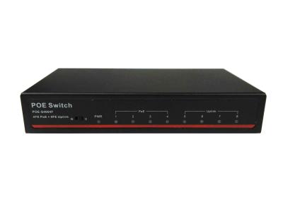 China POE-S4004F(4FE+4FE)_4 Port 10/100Mbps IEEE802.3af/at PoE Switch with 65W External power supply (Newly Developed) for sale