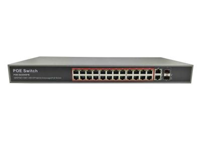 China POE-S2224GFB (24FE+2GE+2GE SFP) 24 Port 100Mbps IEEE802.3af/at PoE Switch 350W Built-in Power Supply (Newly Developed) for sale