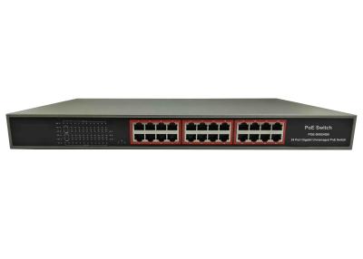 China POE-S0024GB (24GE) 24 Port Gigabit IEEE802.3af/at PoE Switch 350W Built-in Power Supply (Newly Developed) for sale