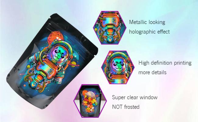 holographic metallic clear window
