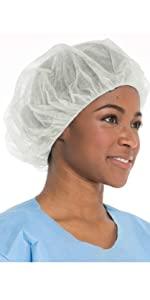 Bouffant Cap White 24"
